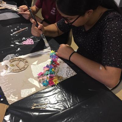 2018 : Atelier mixed-Media avec 