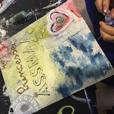 2018 : Atelier mixed-Media avec 